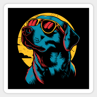 Dog wearing sunglasses Sticker